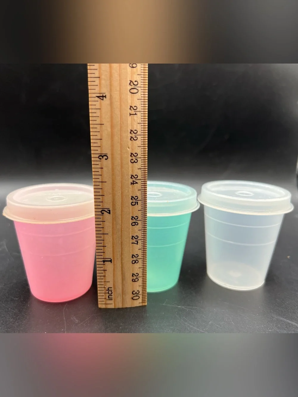 Tupperware Vintage Mini 2oz Pastel Midget Containers Set 3 Cups